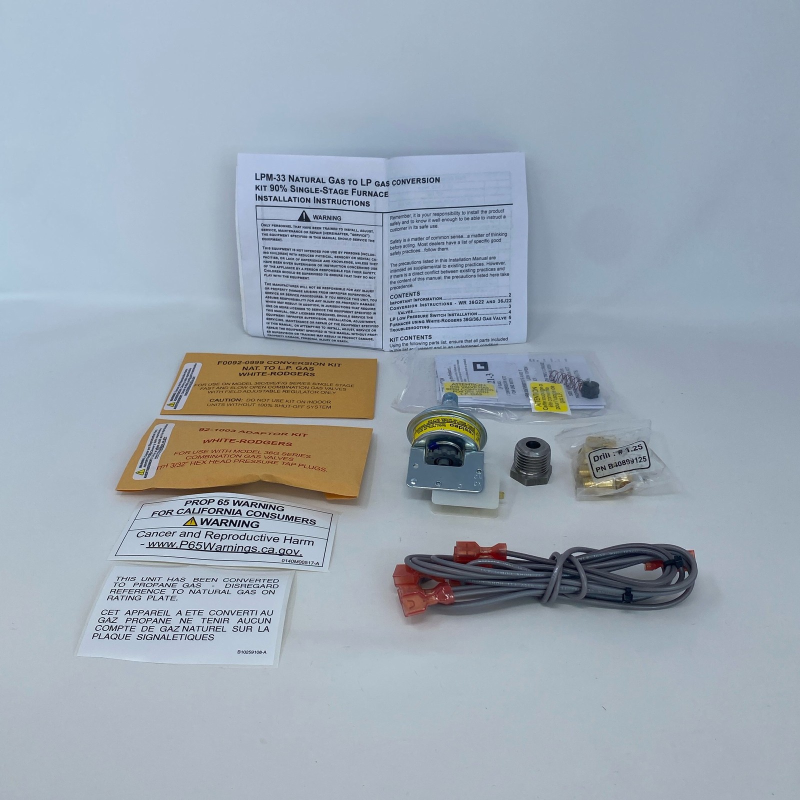 Goodman/Amana LPM-33 Natural Gas to LP Conversion Kit