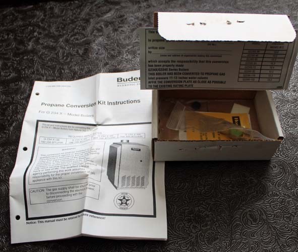 Buderus G234X38P20 ~ NG to LP Conversion Kit ~ for G234X-38 Model Boilers