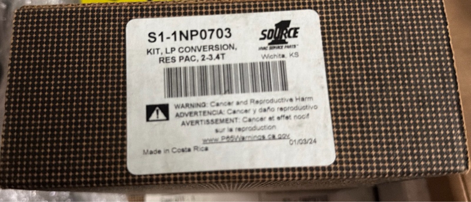 Source1 S1-1NP0703 LP Conversion Kit RES PAC 2-3.4T