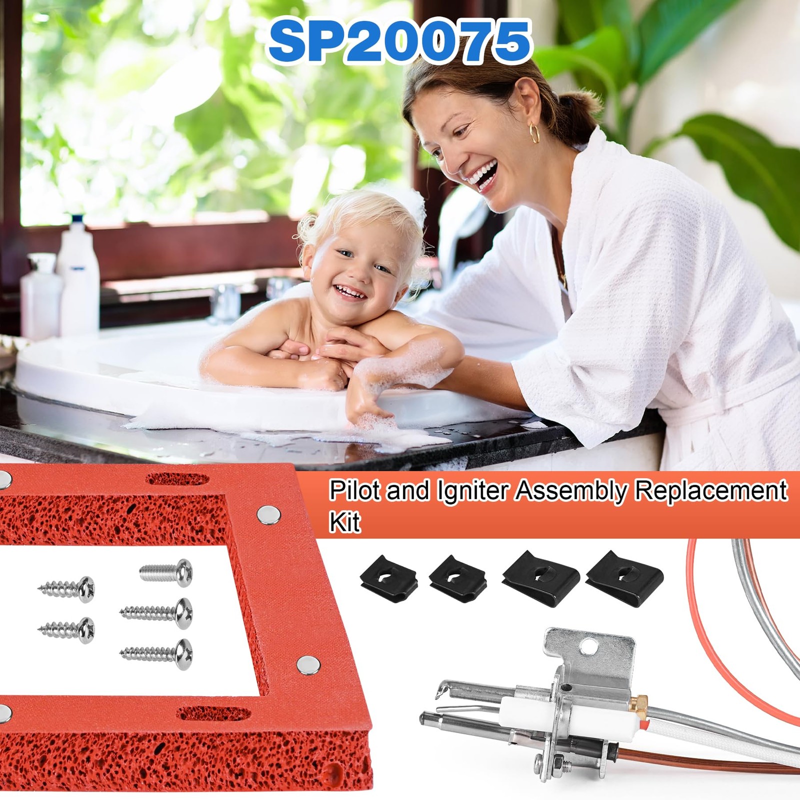 Upgraded SP20075 Pilot and Igniter Assembly Replacement Kit Compatible Red