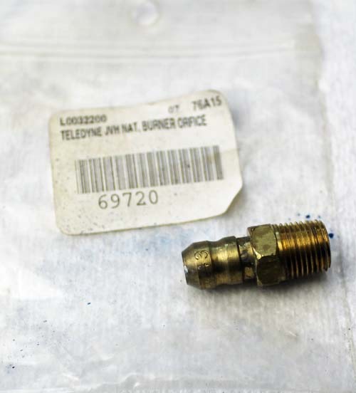 L0032200 Teledyne Laars NATURAL GAS BURNER ORIFICE 0-2000′ ALTITUDE