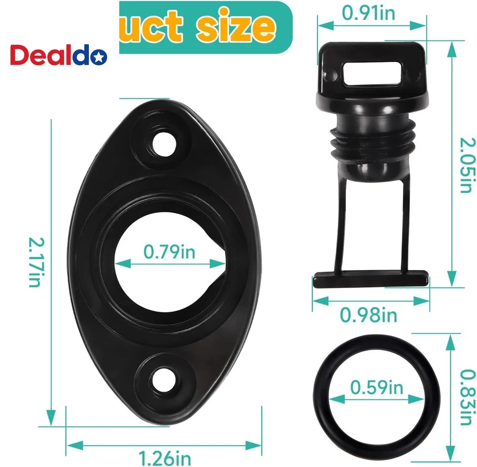 Drain Plug with O-Ring and Base for Sea-Doo for Yamaha for Polaris Gas Tank Repl