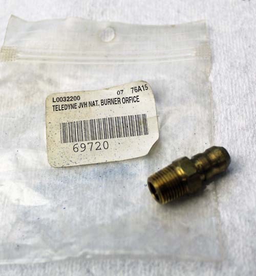 L0032200 Teledyne Laars NATURAL GAS BURNER ORIFICE 0-2000′ ALTITUDE