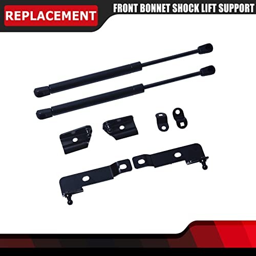 Pair of Front Bonnet Hood Shock Rod Kit Gas Charged Shock Dampers Spring