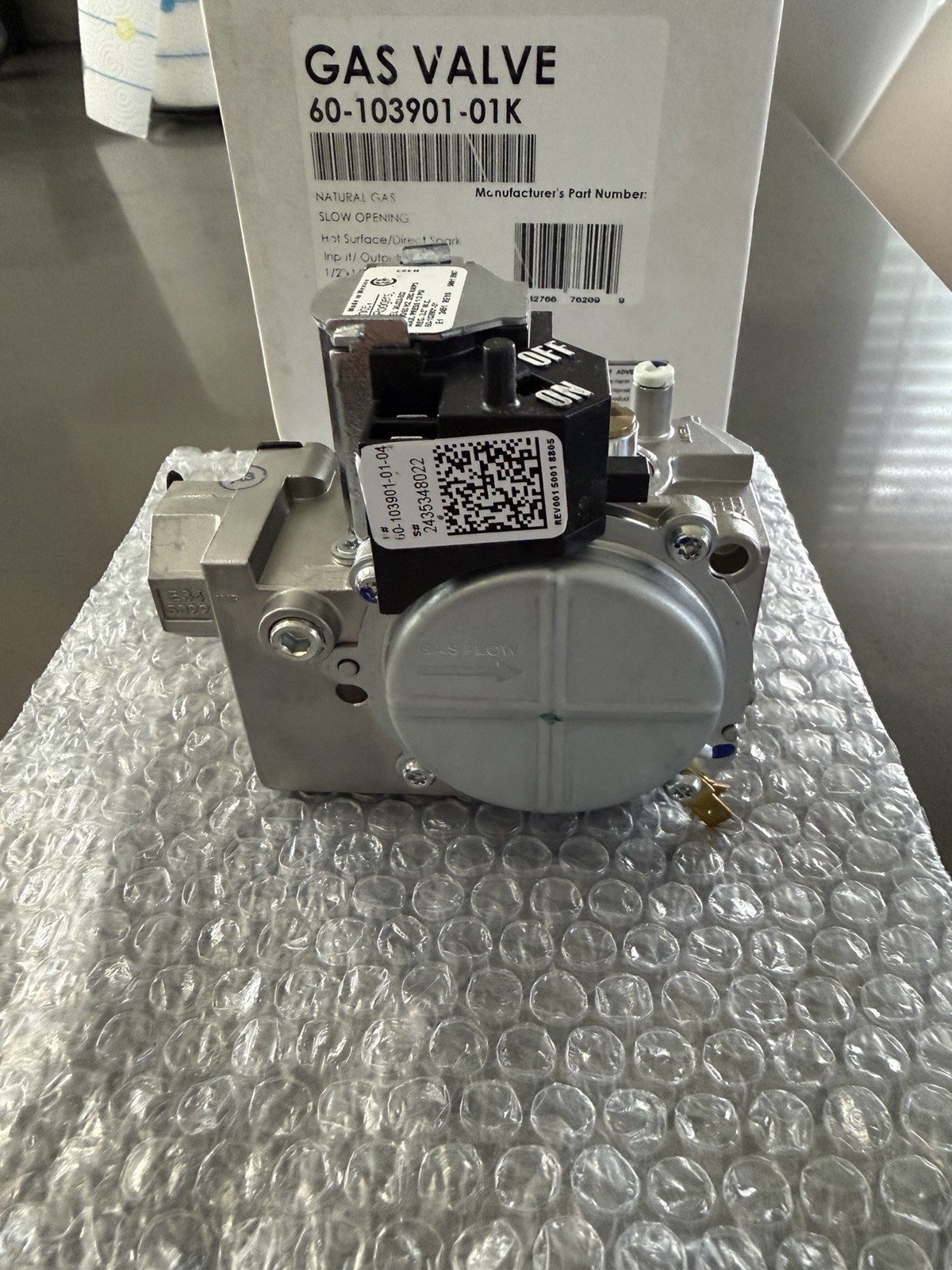 36J23502 – White Rodgers Furnace Gas Valve with LP Kit Single Stage 24 Volt