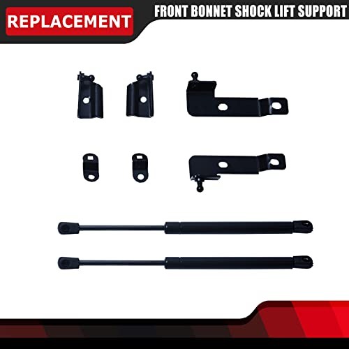 Pair of Front Bonnet Hood Shock Rod Kit Gas Charged Shock Dampers Spring