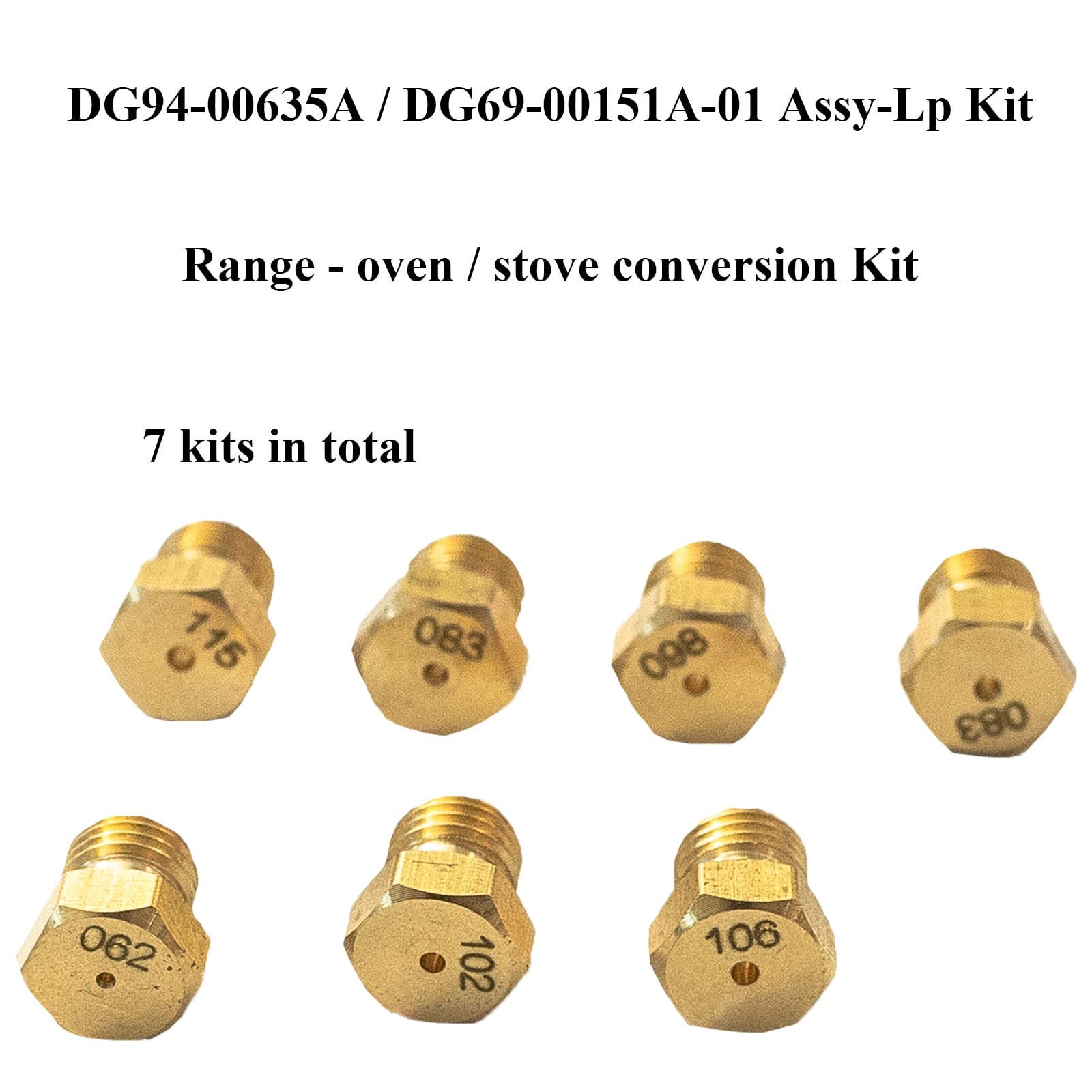 DG94-00635A / DG69-00151A-01 Range Lp Gas Conversion Kits, Fit…