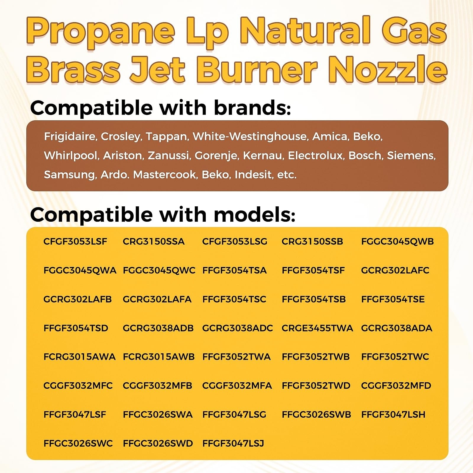 36PCS Gas Conversion Kit for Propane to Natural Gas – Brass Nozzle