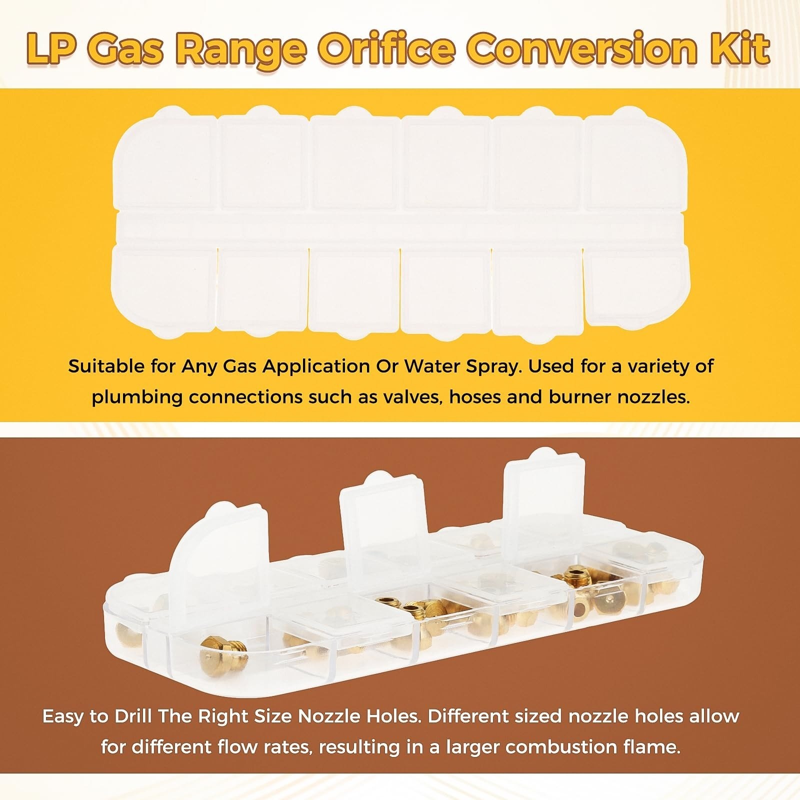 36PCS Gas Conversion Kit for Propane to Natural Gas – Brass Nozzle