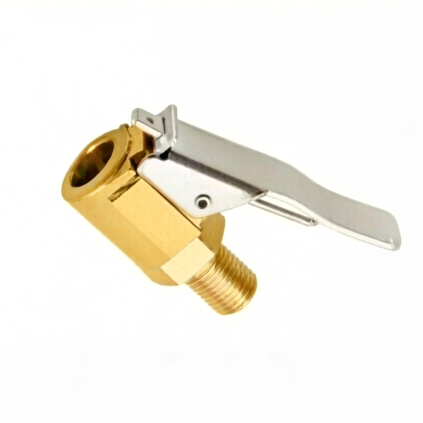 Multi-Fit Tire Valve Inflator Chuck Brass Adapter for Car Bike Motorcycle