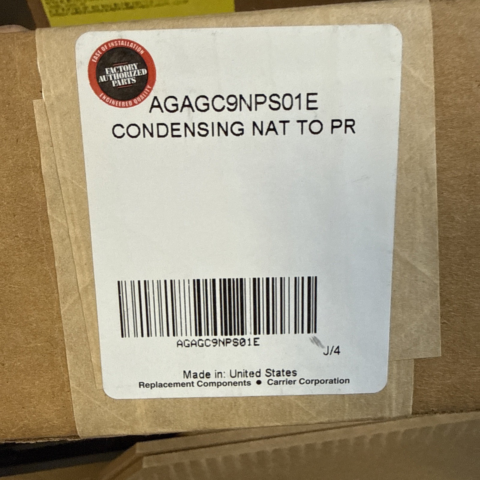 NEW Gas Conversion Kit Carrier AGAGC 9NP 90% Natural To LP Bryant Payne