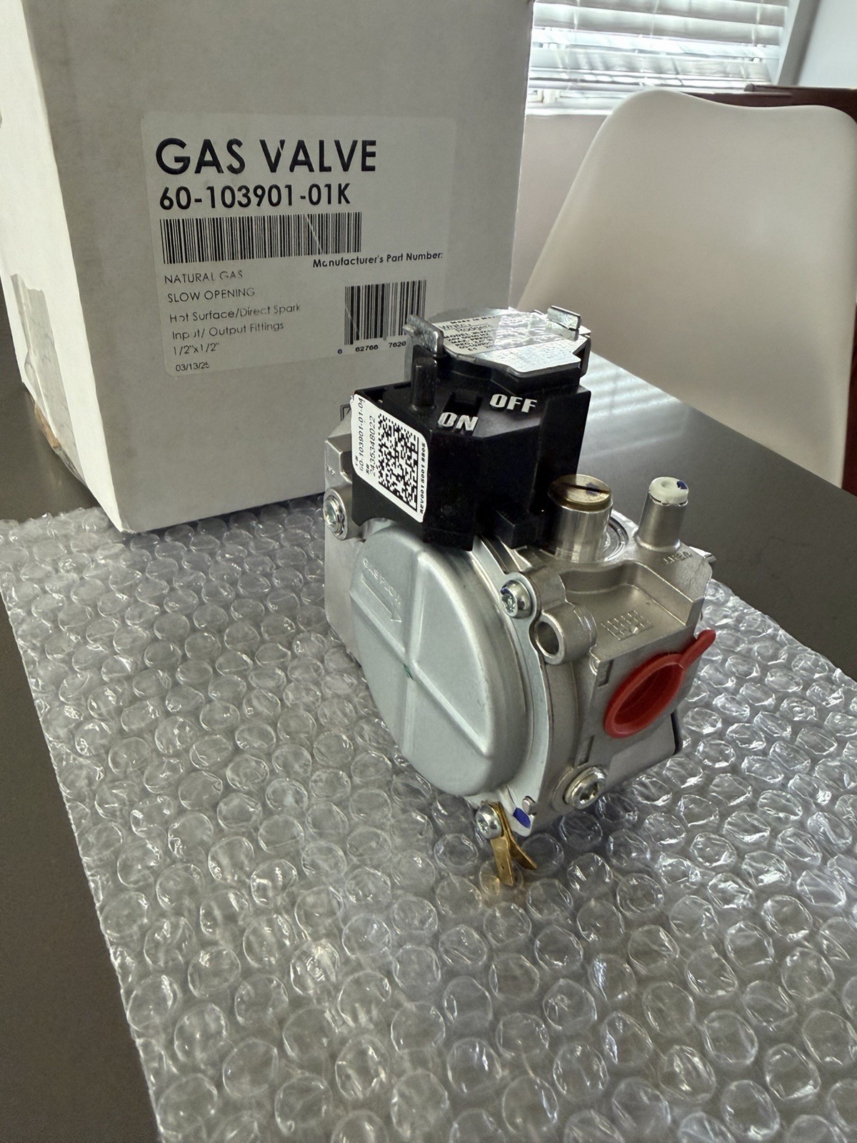 36J23502 – White Rodgers Furnace Gas Valve with LP Kit Single Stage 24 Volt
