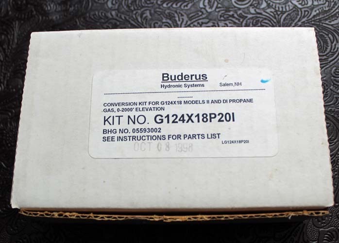 Buderus G124X18P201 ~ NG to LP Conversion Kit ~ for G124X-18 II/DI Model Boilers