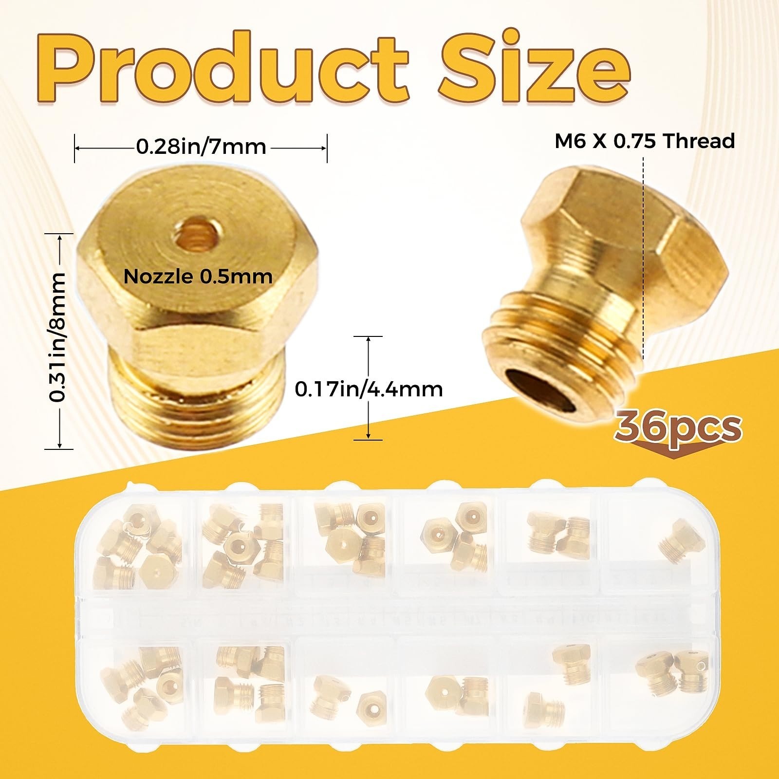 36PCS Gas Conversion Kit for Propane to Natural Gas – Brass Nozzle