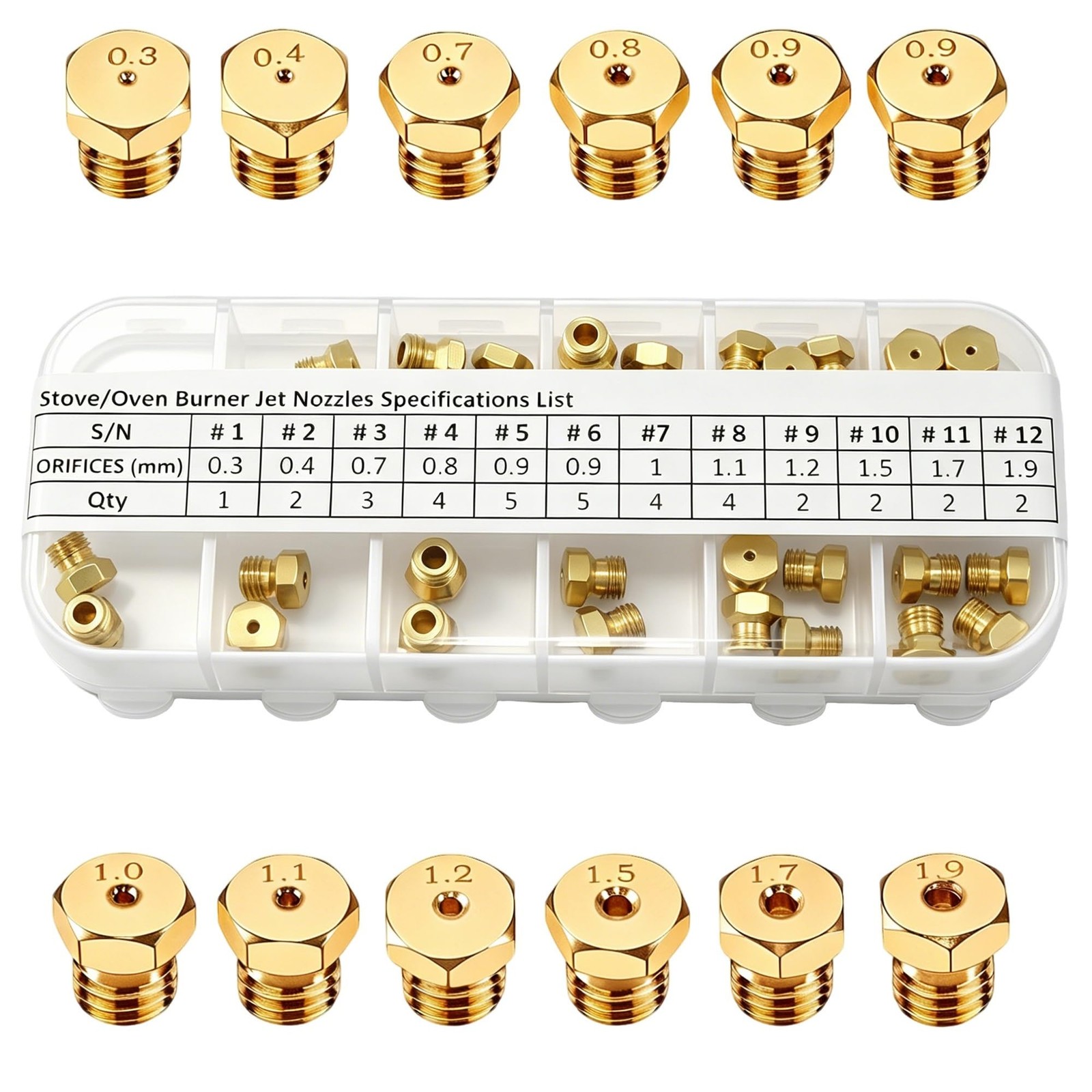 MCAMPAS 36 PCS LP Gas Conversion Kit for Range/Cooktop/Stove | Propane &…