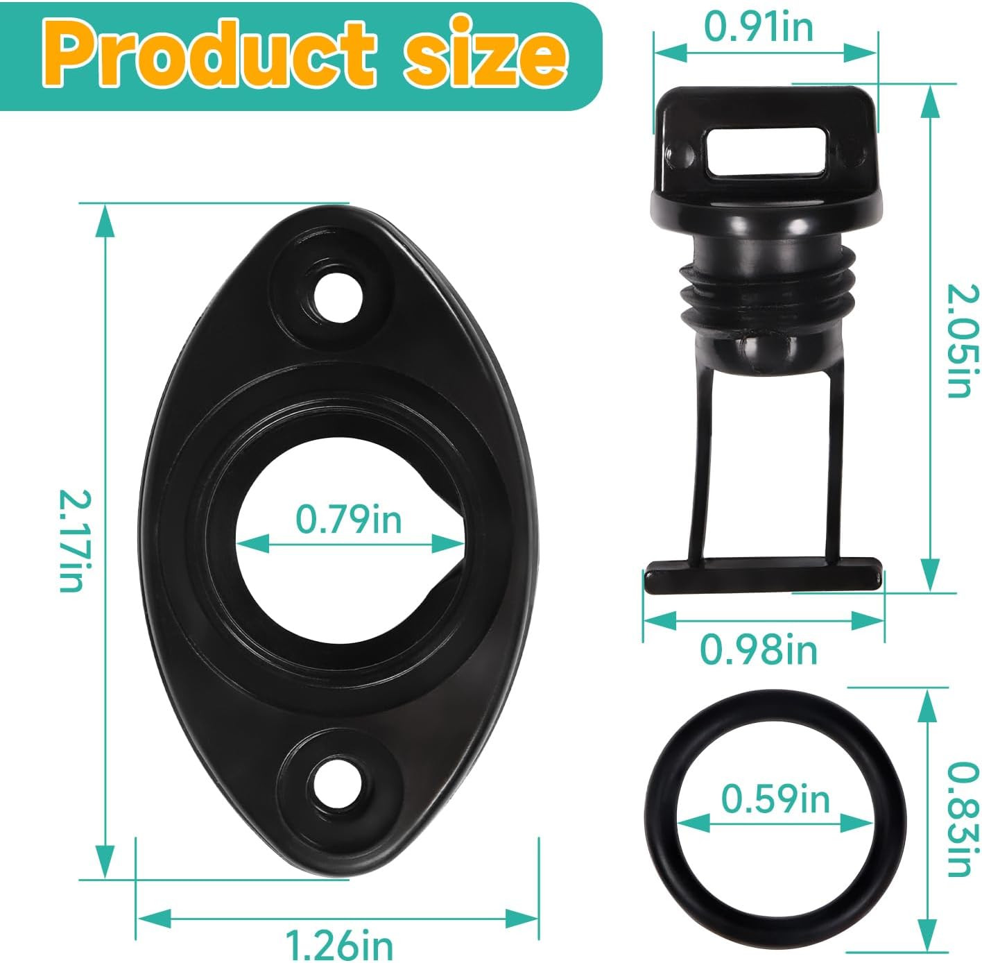 Drain Plug with O-Ring and Base for Sea-Doo for Yamaha for Polaris Gas Tank Repl