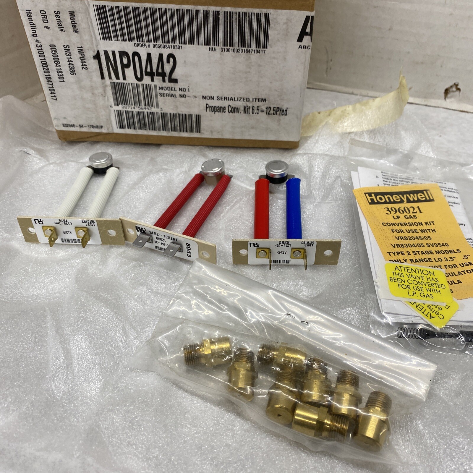 Honeywell LP Gas Conversion Kit 6.5-12.5 Pred Model 1NPO422 AW-01