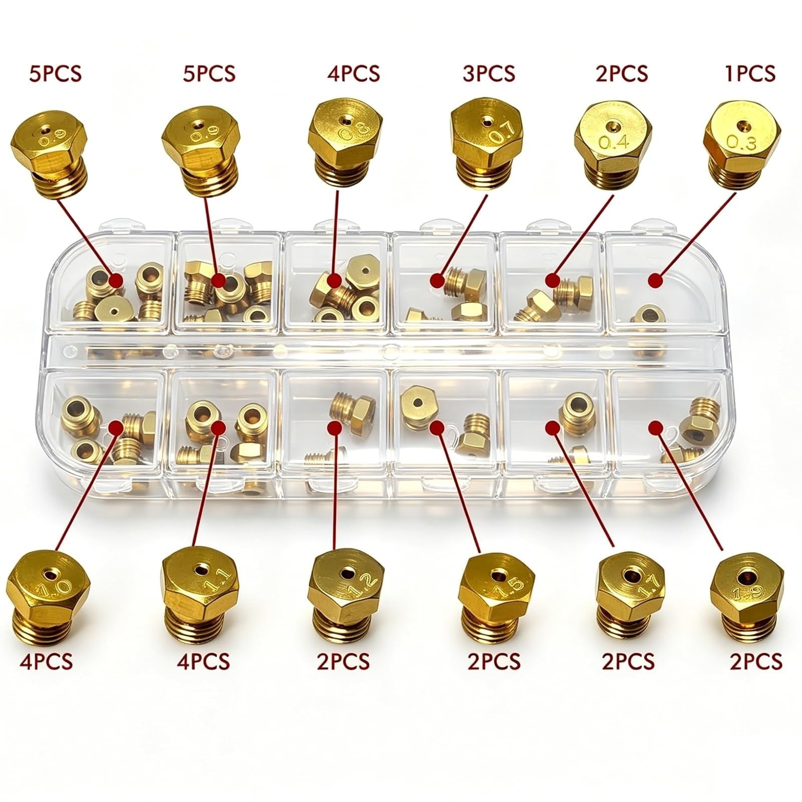 36 PCS LP Gas Conversion Kit for Range/Cooktop/Stove