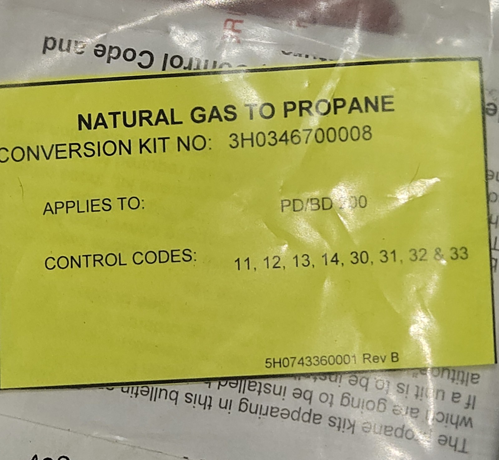 Modine 28050 Gas Conversion Kit – NG to LP – For PD/BD 200