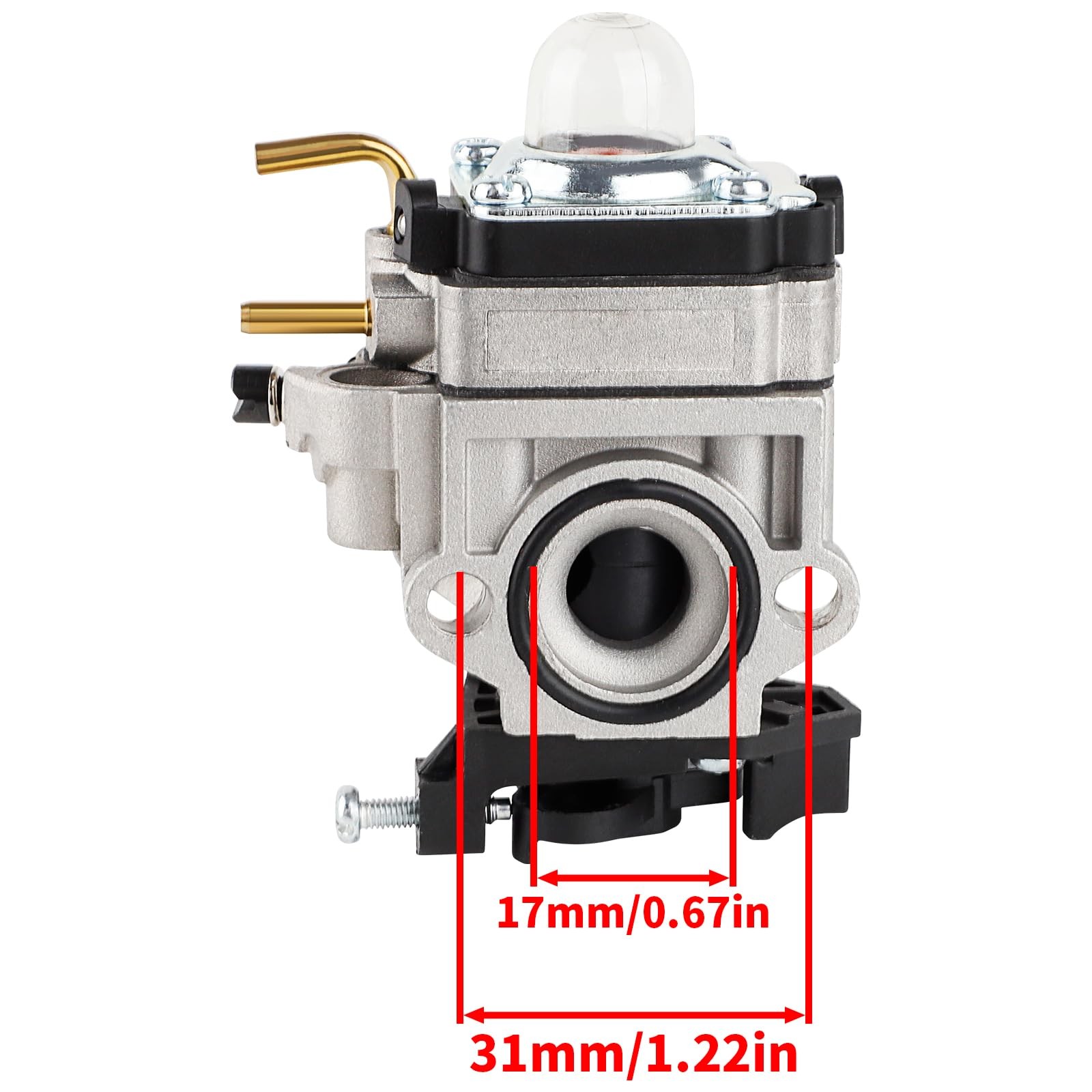 HUZTL 308054121 Carburetor Air Filter Fuel Line Kit for Ryobi RY25AXB Gray