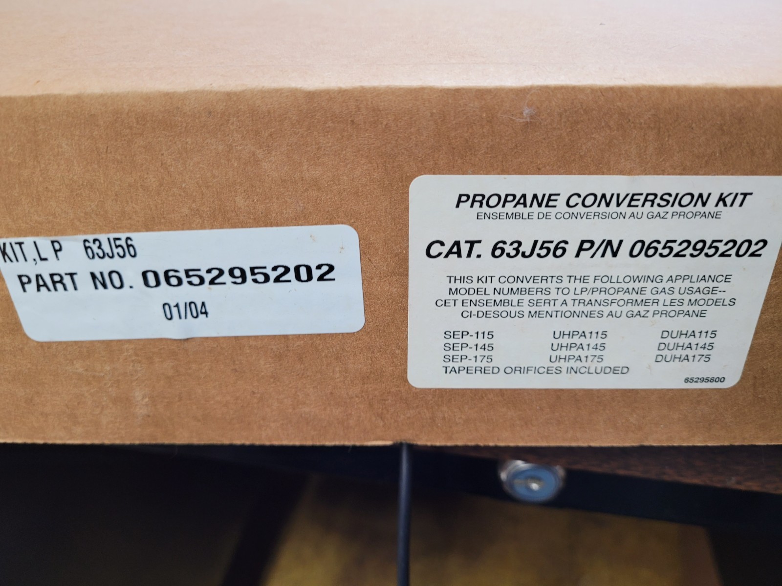 63J56 LP Conversion Kit for Lennox/Ducane 065295202