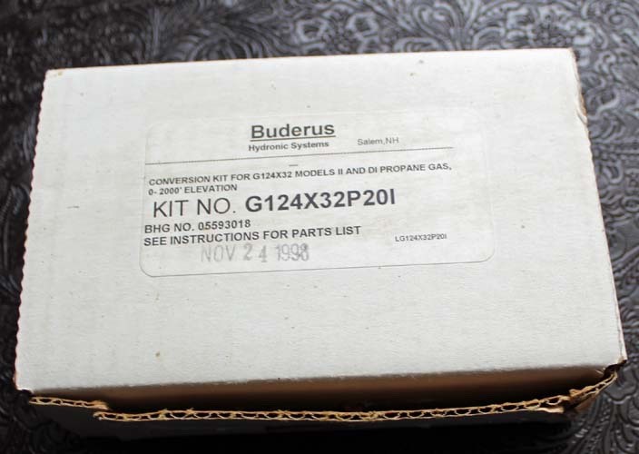 Buderus G124X32P201 ~ NG to LP Conversion Kit ~ for G124X-32 II/DI Model Boilers