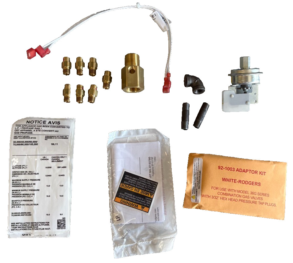 ADP 617168 Propane To Natural Gas Conversion Kit for UH Unit Heaters 18L11