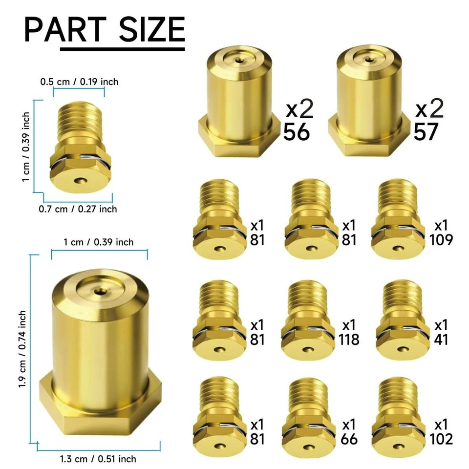 Upgraded LP4/5 Range Natural Gas to Propane LP Conversion Kit For yellow