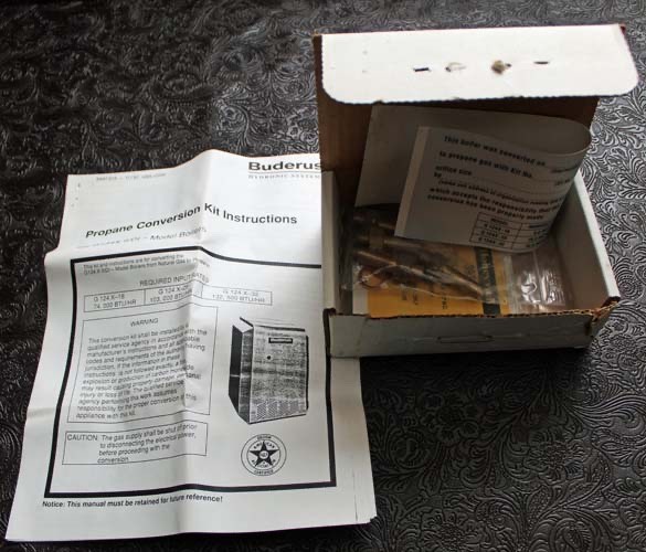 Buderus G124X32P201 ~ NG to LP Conversion Kit ~ for G124X-32 II/DI Model Boilers